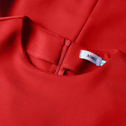 red sleeveless bodycon dress, view 4 - MRSLM