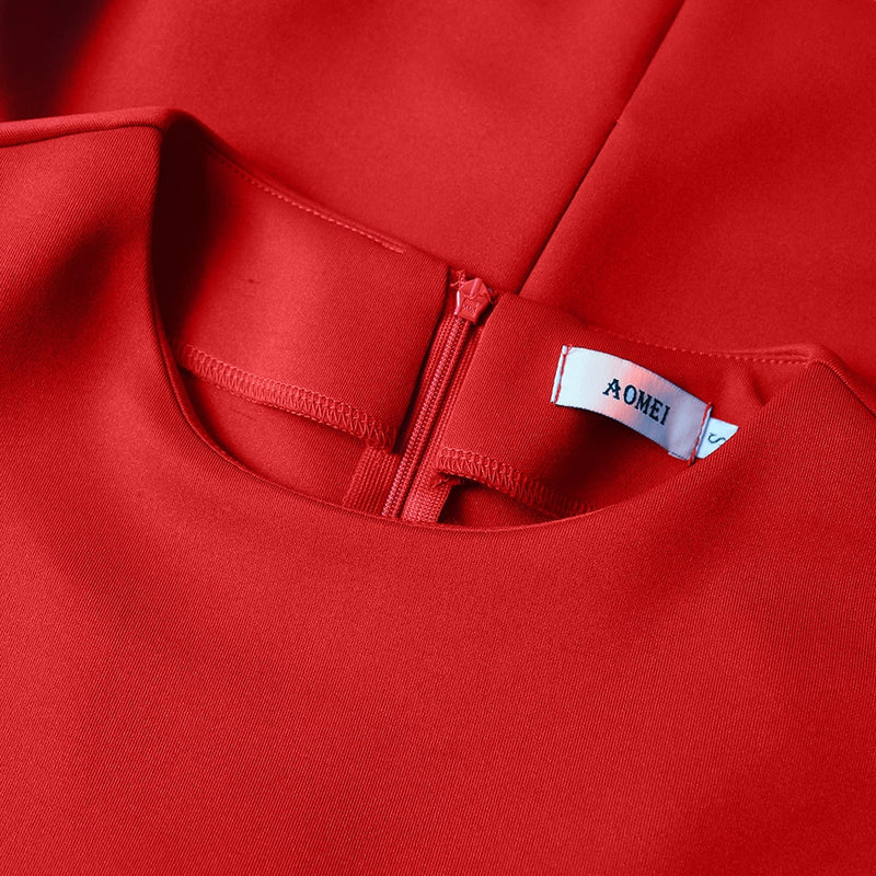 red sleeveless bodycon dress, view 4 - MRSLM
