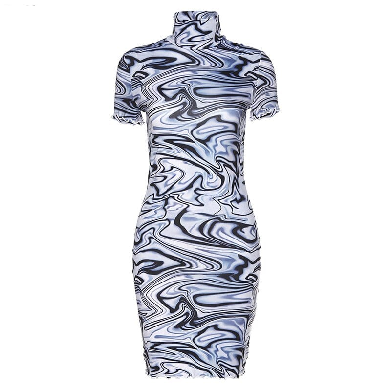 women's short summer dress, view 2 - MRSLM