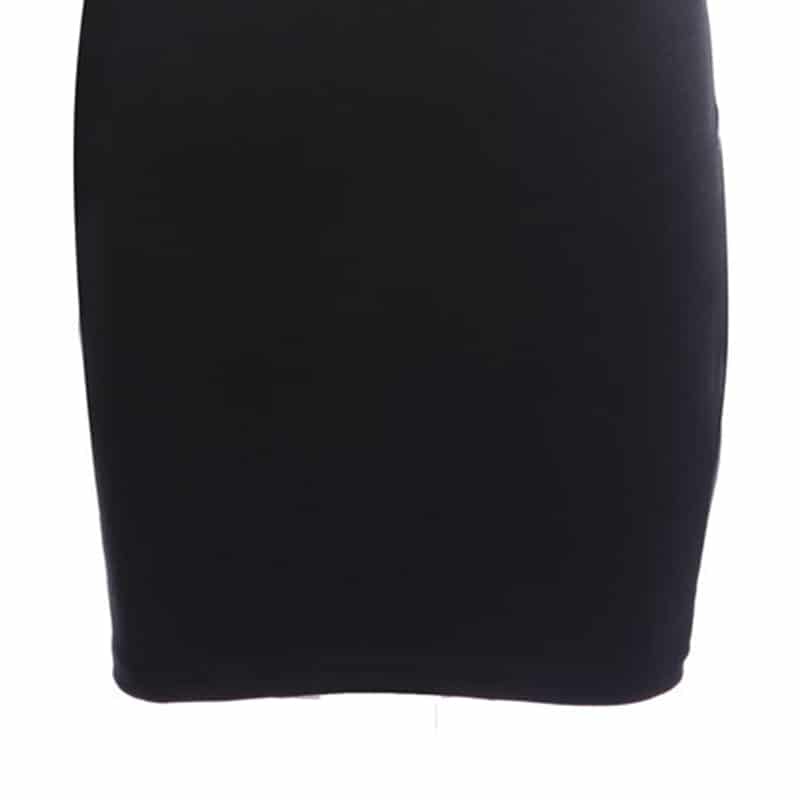 Women's PU leather paneled bodycon dress, view 6 - MRSLM