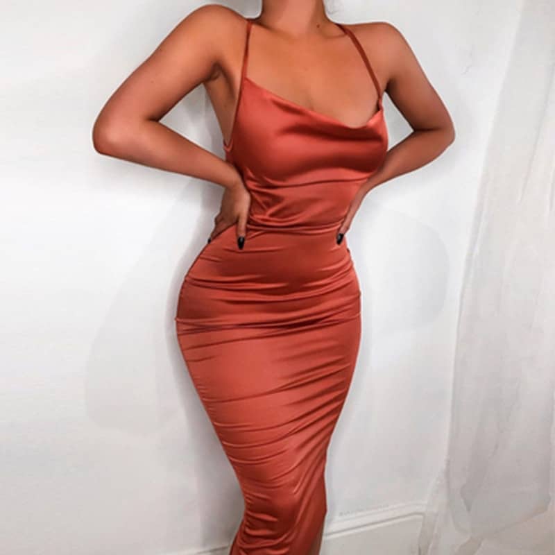 women's backless bodycon dress, view 2 - MRSLM