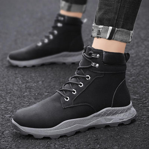 Rhubarb Casual Leather Boots Retro Tooling Ankle - MRSLM