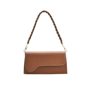small woven pu messenger bag, view 3 - MRSLM