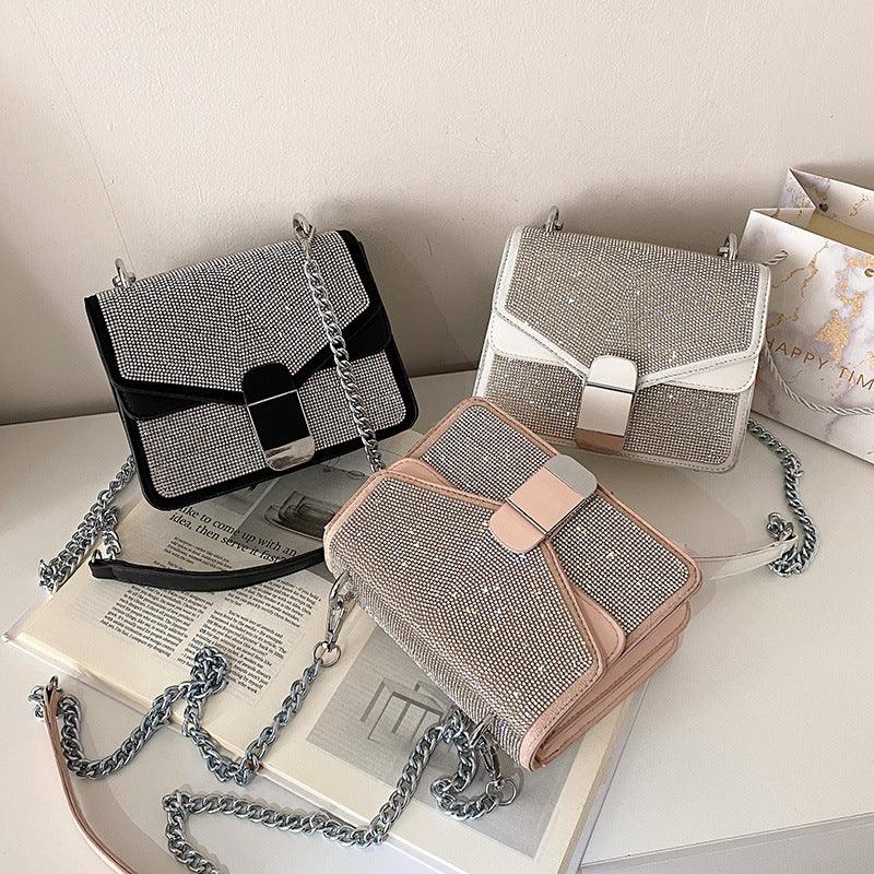 diamond chain small square shoulder bag - MRSLM