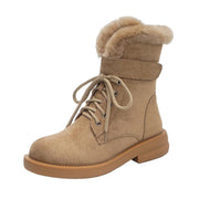 thick-soled mid-tube ankle boots, view 2 - MRSLM