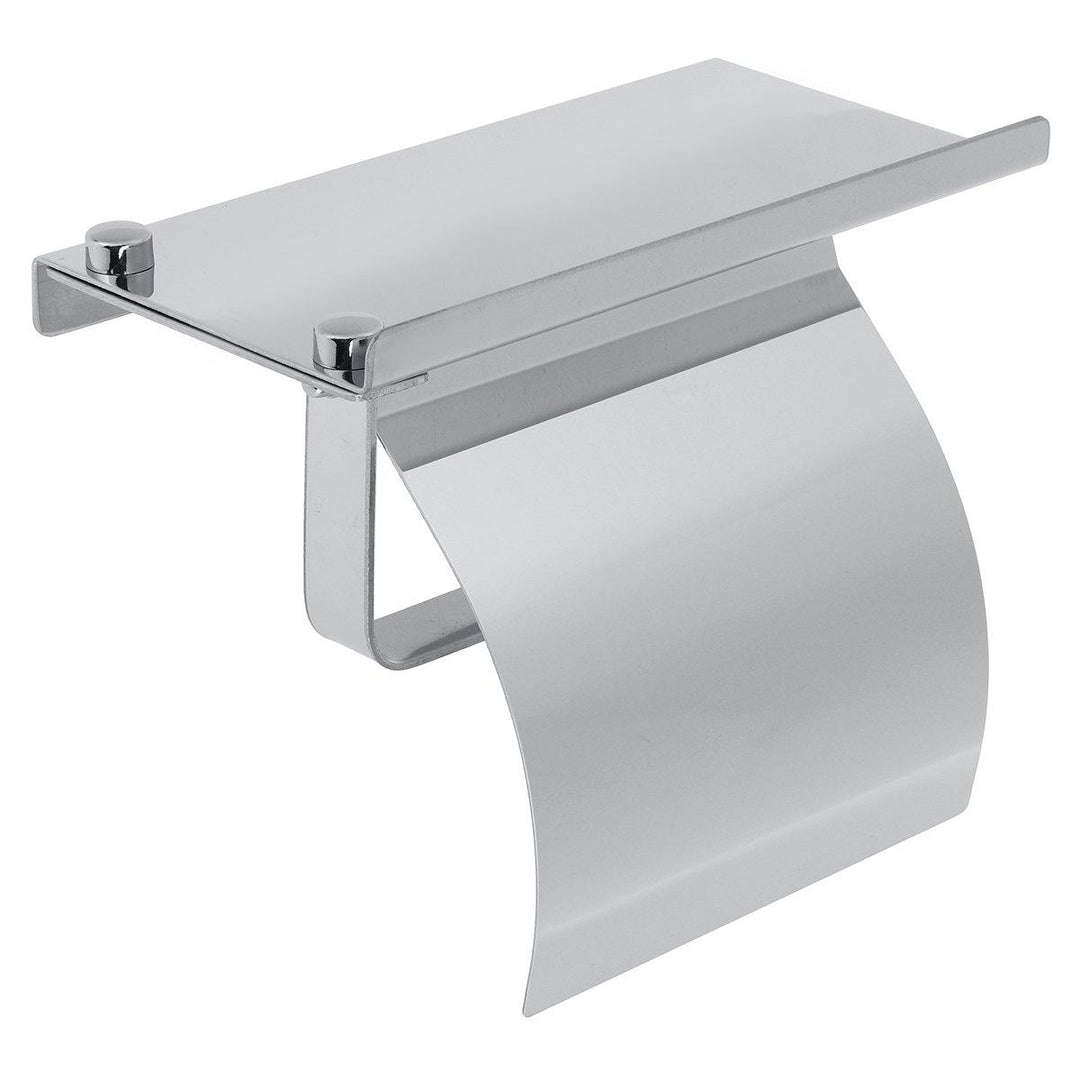 Stainless Steel Toilet Roll Paper Holder Phone Shelf Rack Tissue Stand - MRSLM