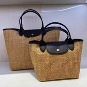 Women's woven straw crossbody bag, view 3 - MRSLM