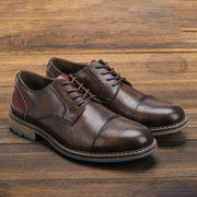 summer retro large size pu leather shoes, view 6 - MRSLM