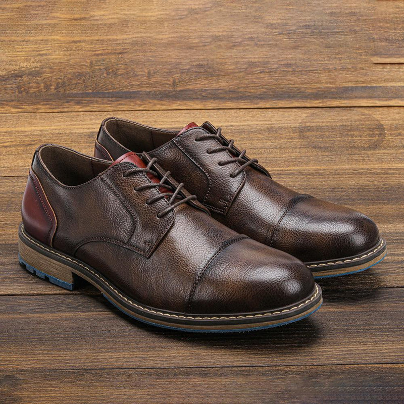 summer retro large size pu leather shoes, view 6 - MRSLM