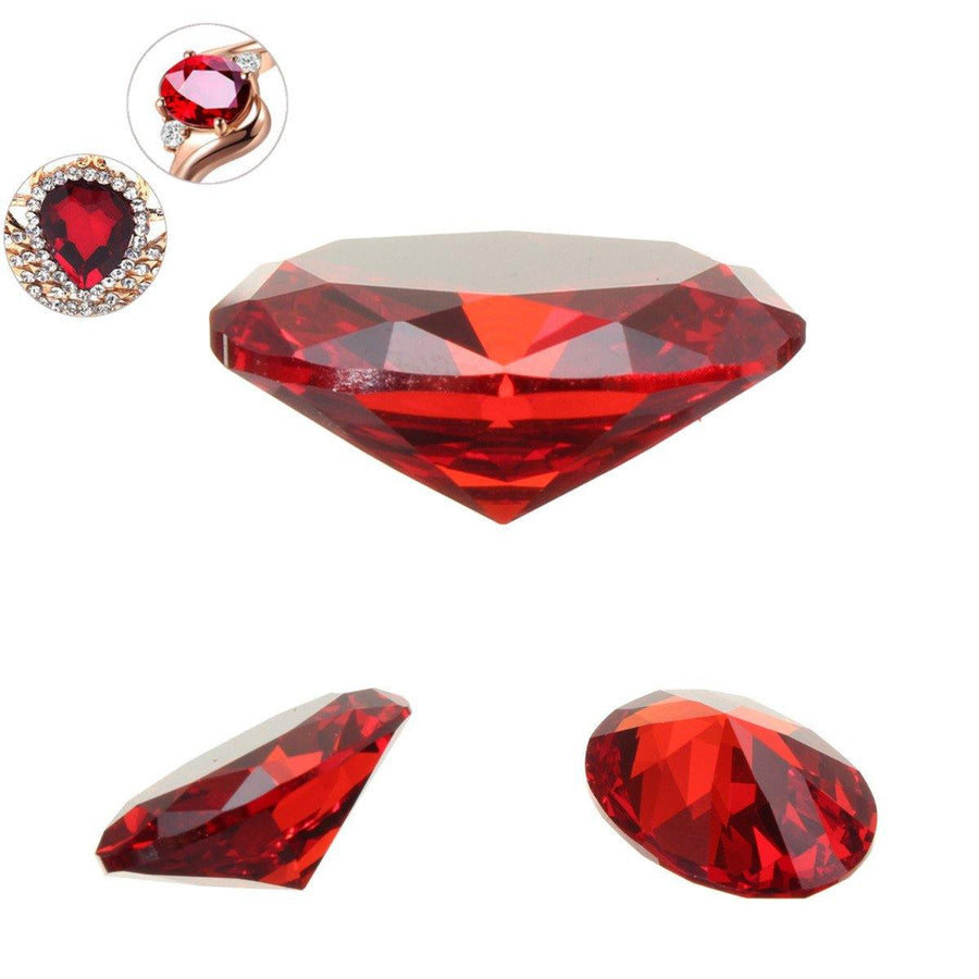 13x18mm Exquisite Oval Red AAAA+ Unheated Cut Loose Gem Zircon Decorations (1#) - MRSLM