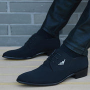 Men's pointed toe microfiber leather short boots, view 5 - MRSLM