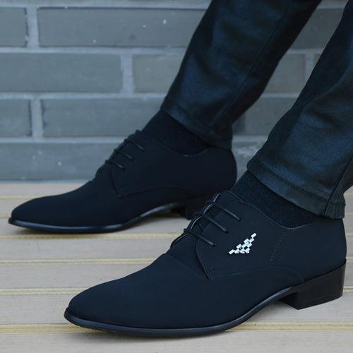 Men's pointed toe microfiber leather short boots, view 5 - MRSLM
