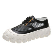 Women's lace-up mesh round-toe shoes, view 4 - MRSLM