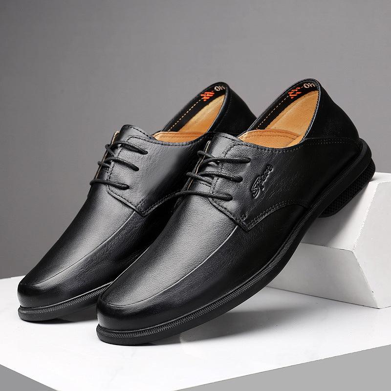 Men's business dress casual leather shoes, view 5 - MRSLM