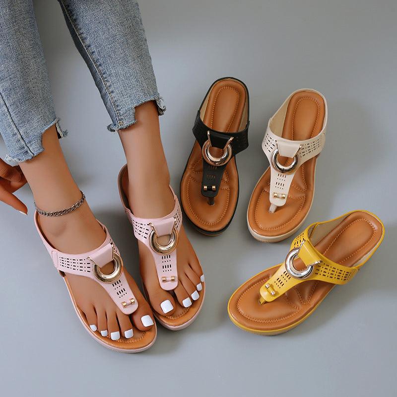 Women's wedge platform flip flops - MRSLM
