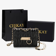 mini pearl chain crossbody bag, view 6 - MRSLM