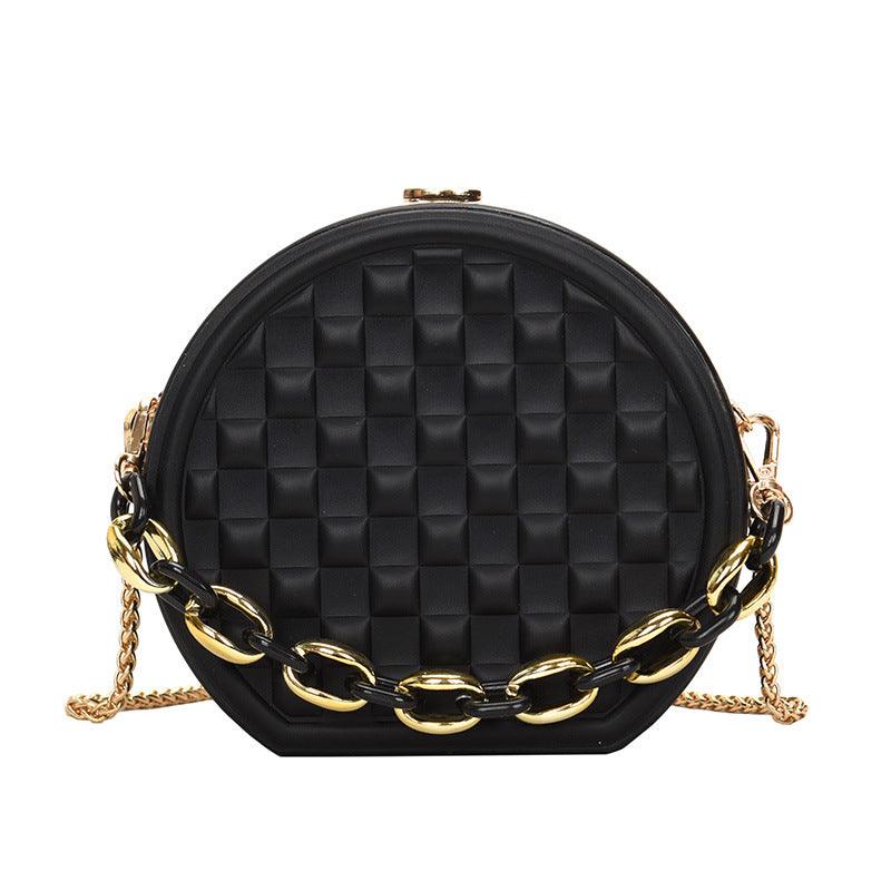 round lattice chain pouch bag, view 4 - MRSLM