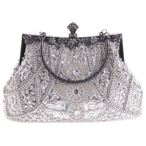 Hand beaded embroidered evening handbag, view 6 - MRSLM