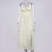 women's vintage floral printed midi dress, view 7 - MRSLM