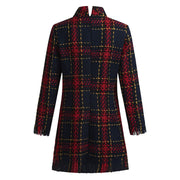 plaid bodycon sweater dress for women, view 5 - MRSLM