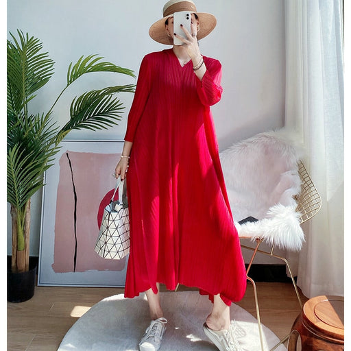 hooded pleated maxi dress - MRSLM