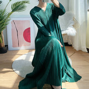hooded pleated maxi dress, view 7 - MRSLM