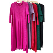 hooded pleated maxi dress, view 10 - MRSLM