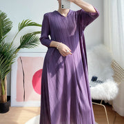 hooded pleated maxi dress, view 2 - MRSLM