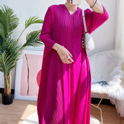 hooded pleated maxi dress, view 5 - MRSLM