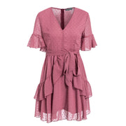bohemian chiffon pink dress - MRSLM