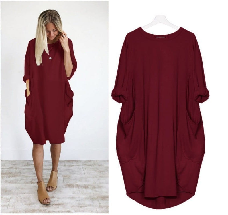 women's casual wife mom boss printed dress, view 6 - MRSLM