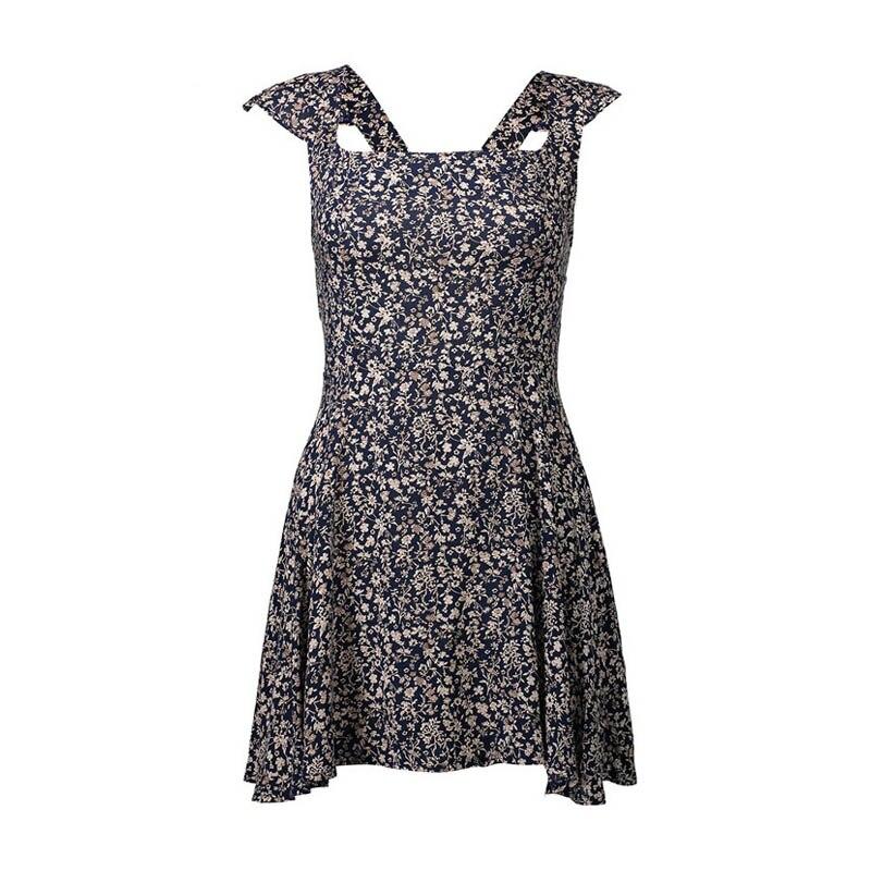 boho backless patterned dress, view 2 - MRSLM