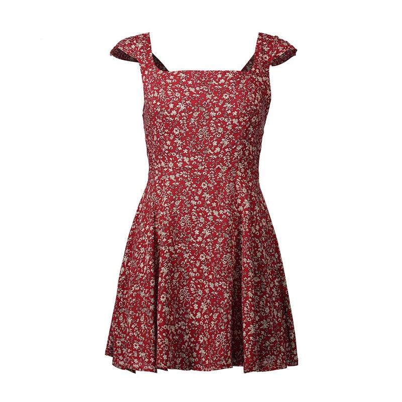 boho backless patterned dress, view 3 - MRSLM