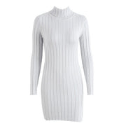 Women's turtleneck bodycon sweater dress, view 2 - MRSLM