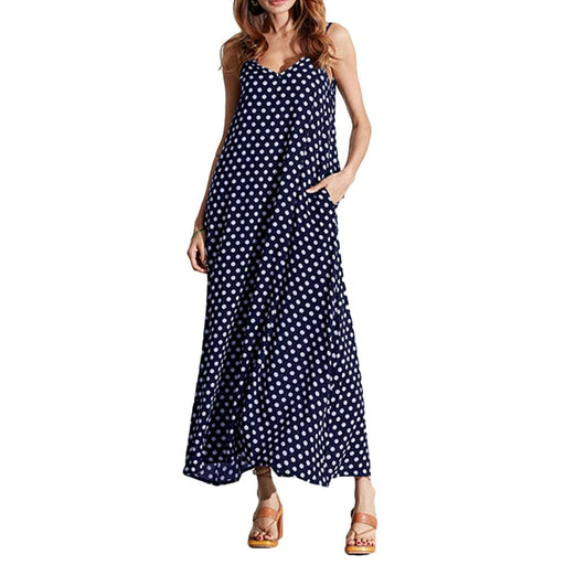 Women's cami dot printed maxi dress - MRSLM
