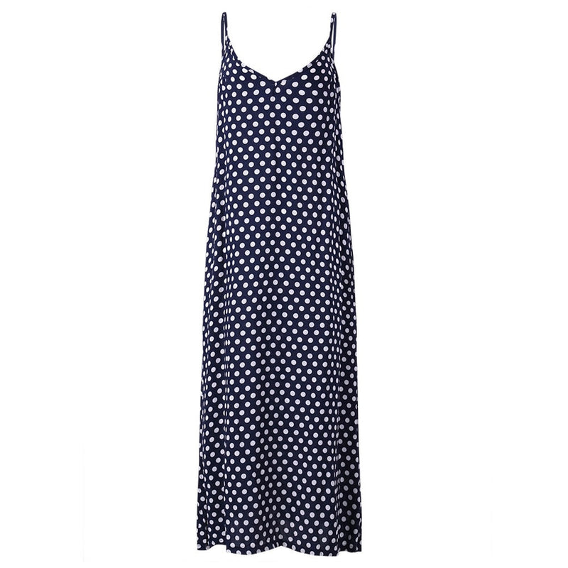 Women's cami dot printed maxi dress, view 11 - MRSLM