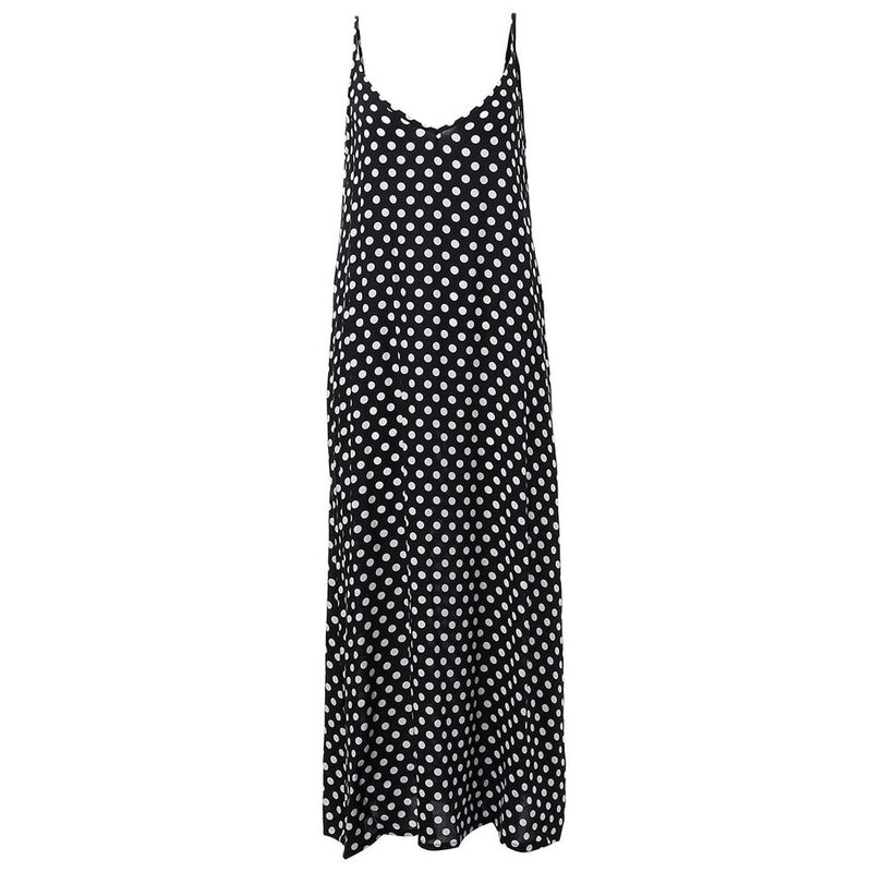 Women's cami dot printed maxi dress, view 3 - MRSLM