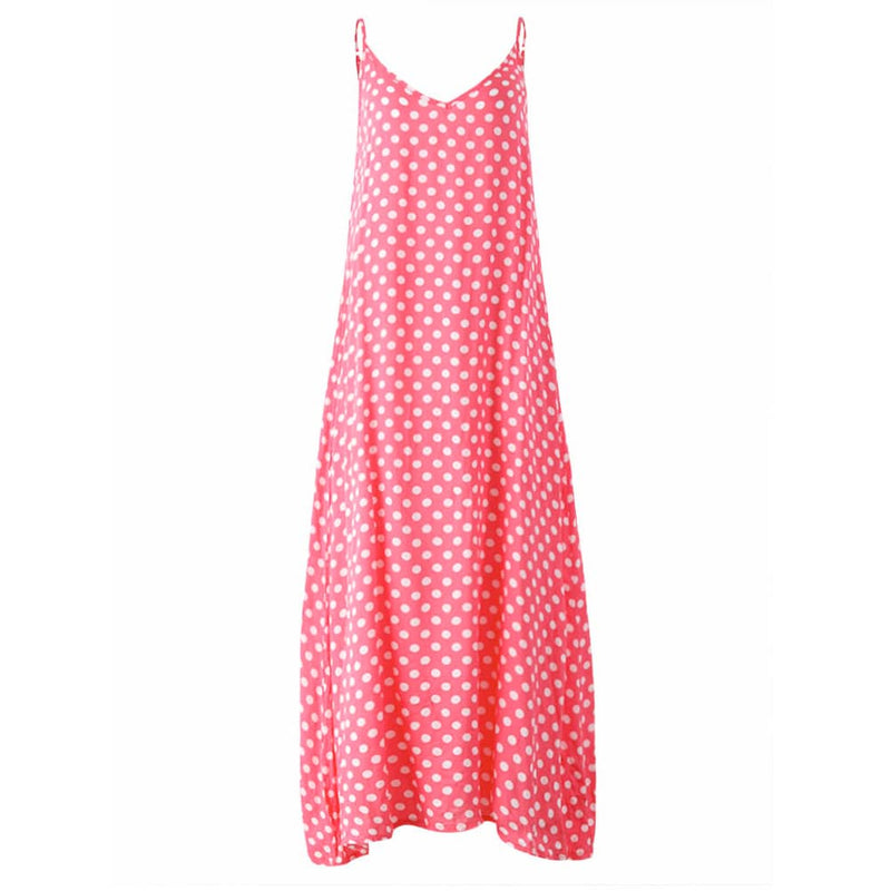 Women's cami dot printed maxi dress, view 4 - MRSLM