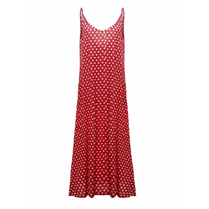 Women's Cami Dot Printed Maxi Dresses