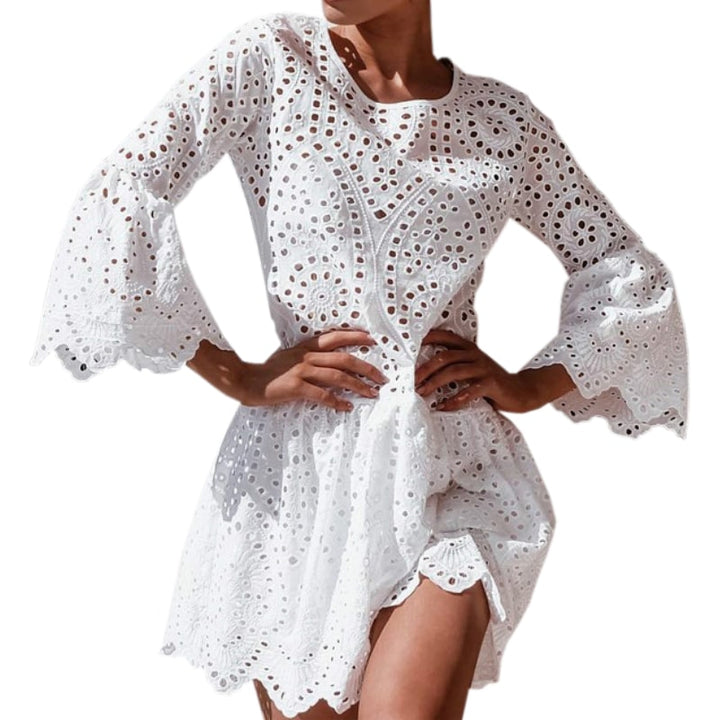 Women's Ruffled Lace Dress