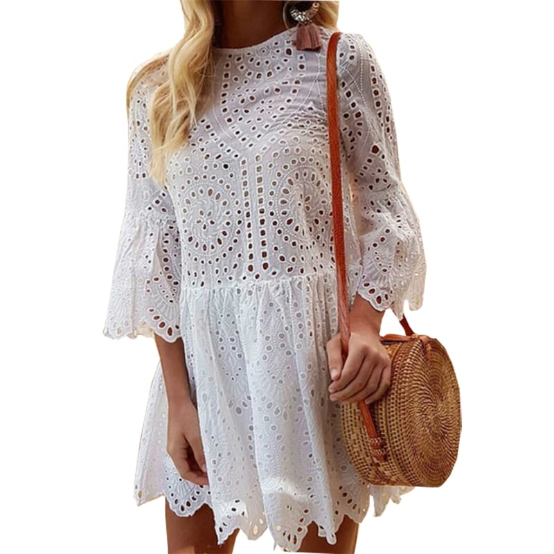ruffled lace dress - MRSLM