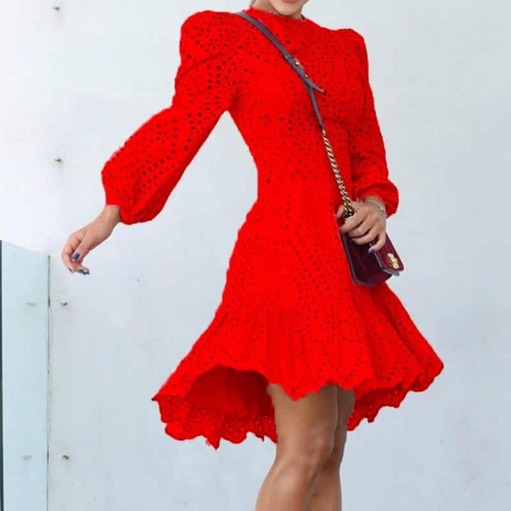 Women's Ruffled Lace Dress