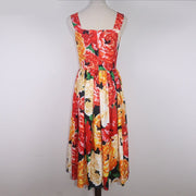 Women's floral backless midi dress, view 4 - MRSLM