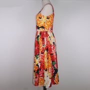 Women's floral backless midi dress, view 6 - MRSLM