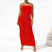 women's bodycon maxi dress, view 2 - MRSLM