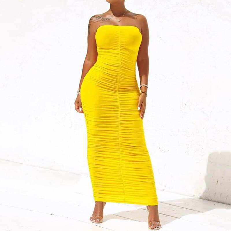 women's bodycon maxi dress, view 4 - MRSLM