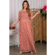 Off shoulder maxi dress for women, view 5 - MRSLM