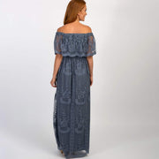 Off shoulder maxi dress for women, view 9 - MRSLM