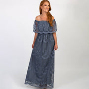 Off shoulder maxi dress for women, view 8 - MRSLM