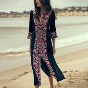 embroidered kaftan midi dress - MRSLM